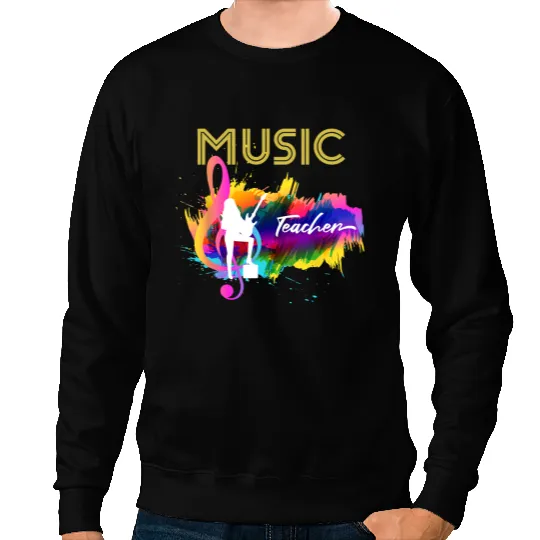 Teacher Job Music Teacher Funny Rockstars music education Sweatshirts