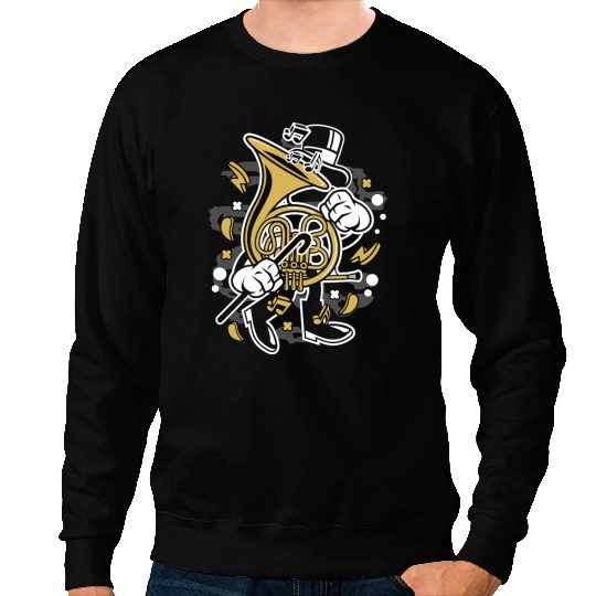 Teacher Job French Horn Gift for Music Teacher Fun Boys Girls Orchestra Sweatshirts