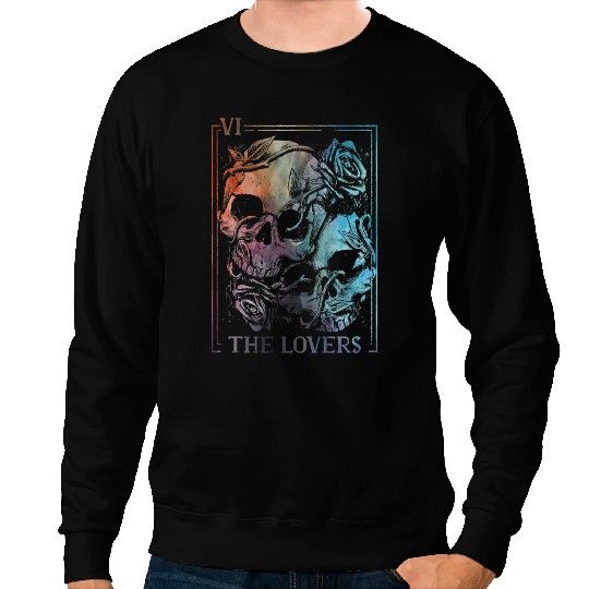 The Lovers Tarot Card Occult Goth Halloween Gothic Soulmate 1 Sweatshirts
