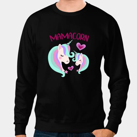 Unicorns MAMACORN Funny Unicorns Pun Mothers Day bests Mom Daughter 1 Sweatshirts