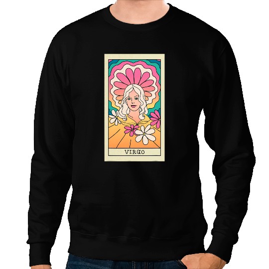 Retro Hippie Tarot Zodiac Virgo Sweatshirts