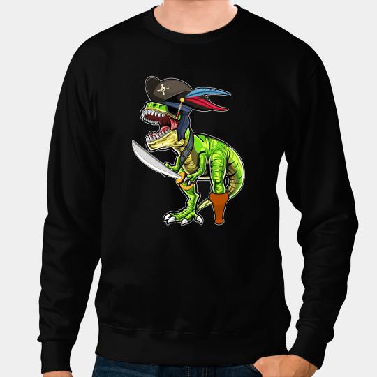 Dinosaur Dino Pirate Dinosaur T Rex Funny Tyrannosaurus Halloween Costume 1 Sweatshirts