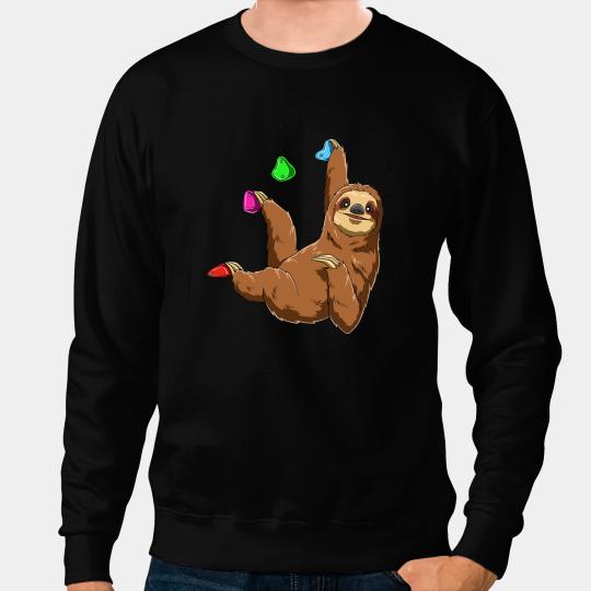 Sloth Gift Funny Bouldering and Rock Climbing Sloth Sweatshirts