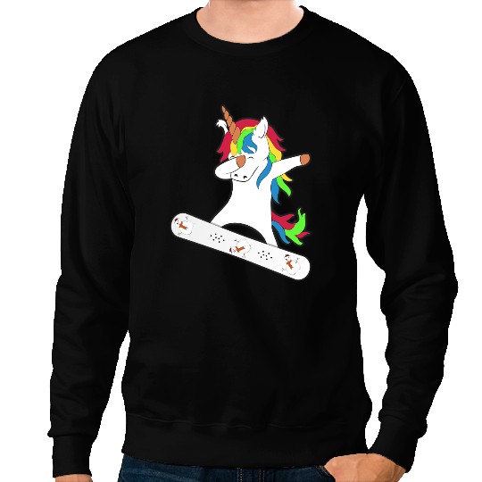 Unicorns Dabbings Unicorns Snowboard Snowboarding Unicorns Gift Sweatshirts