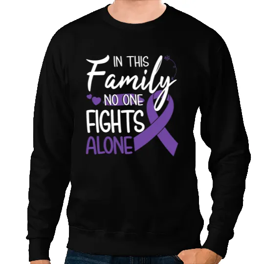 Pancreatic Warrior In this family no one fights alone Pancreatic Cancer Sweatshirts