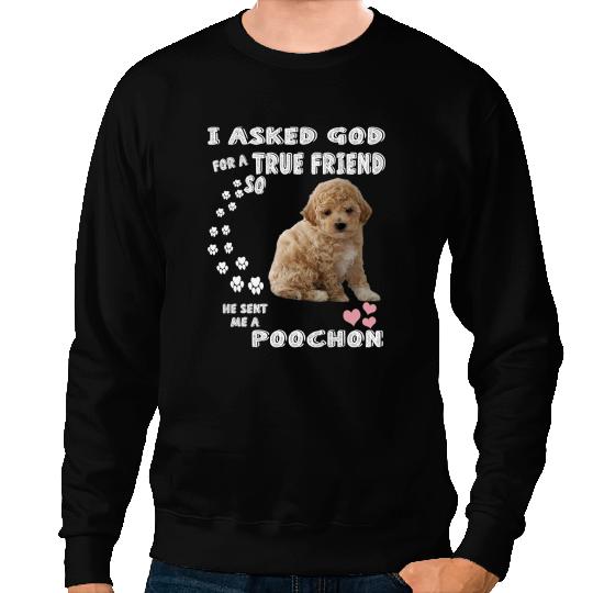Poodles Bichon Poodle Dog Quote Mom Bichon Poo Dad Print Poochon 166 Poodle dog Sweatshirts