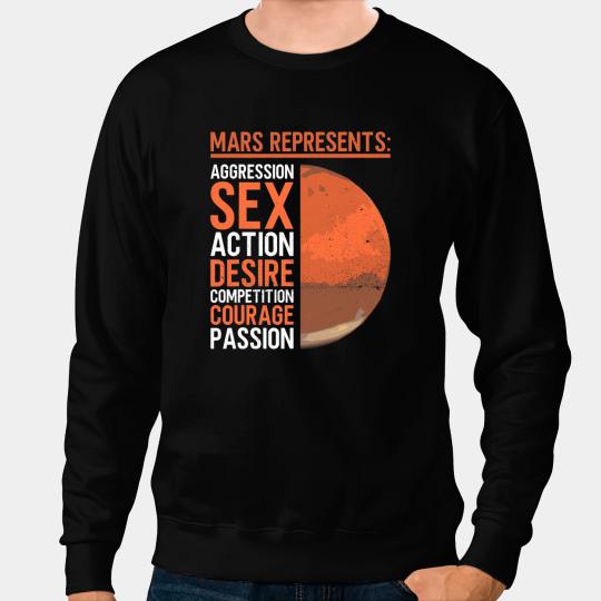 Mars Planet Astrology Mars Spirituality Sweatshirts