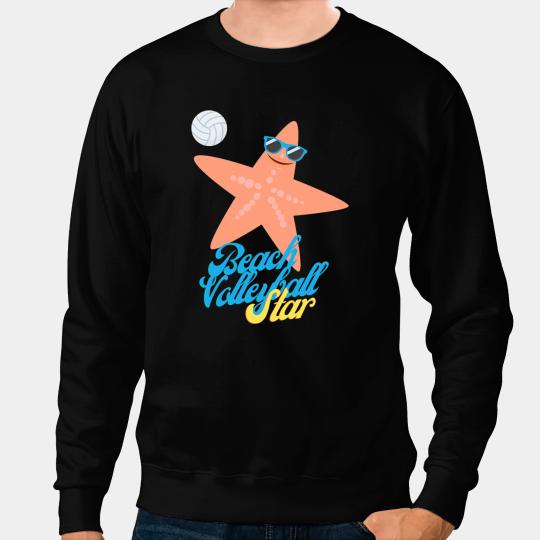 Volleyball Gift Starfish Lover Funny Beach Volleyball Starfish Sweatshirts