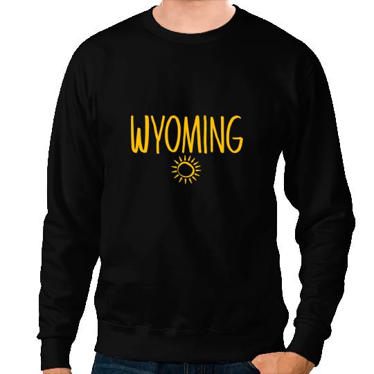 Wyoming Sun Drawing Amber Print Sweatshirts