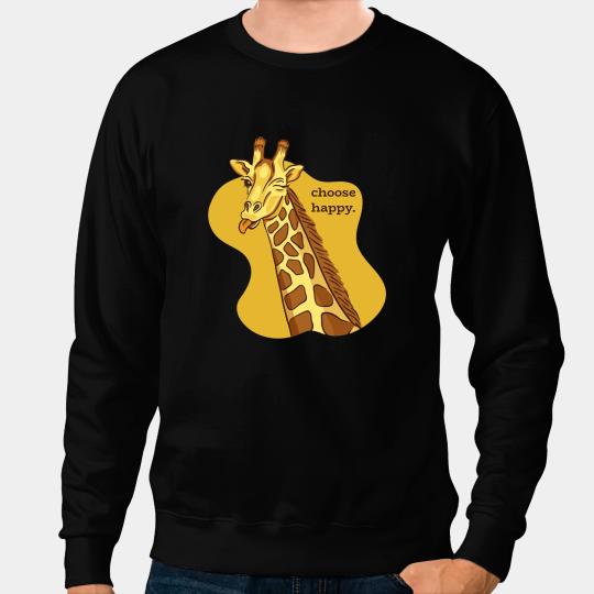 Giraffe Gift Choose Happy Cute Winking Giraffes African Safari Theme Kids 117 Sweatshirts