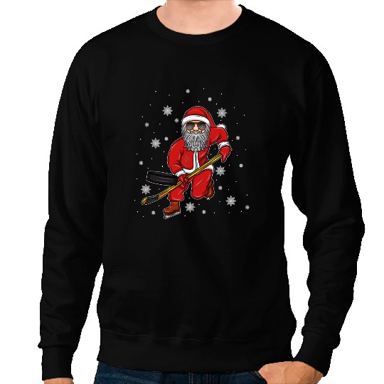 Hockey Gift Ice Hockey Santa Claus Funny Cute Christmas 399 Sweatshirts