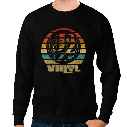 Retro Jazz Vinyl vintages Record Player Sweatshirts