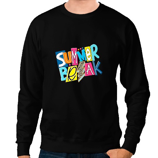 Teacher Job Summer Break Retro Lightning Bolt Last Day Of School Teacher 2 Sweatshirts