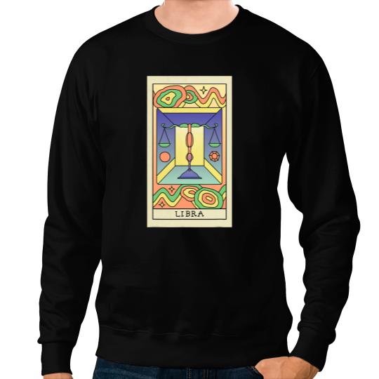 Retro Hippie Tarot Zodiac Libra Scales Sweatshirts