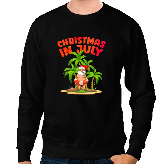 xmass Christmas In July Summer Santa Women Men Sweatshirts