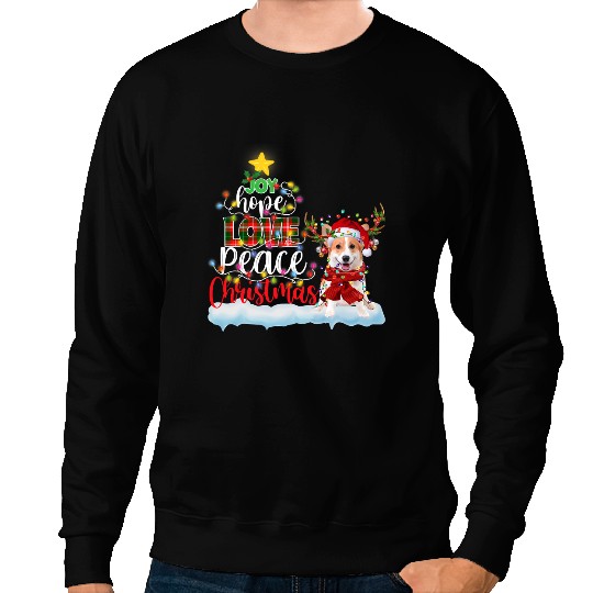 Welsh Corgi Dog Welsh Corgi Santa Hat Reindeer Costume Christmas Light 145 Corgis Sweatshirts