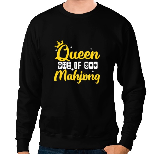 Womens Queen Of Mahjong Board Game Player MahJongg China Solitaire Sweatshirts
