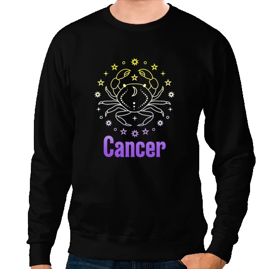 LGBT Pride Nonbinary Cancer Zodiac Sign Astrology Subtle LGBTQ Enby NB Sweatshirts