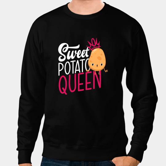 Womens Sweet Potato Queen Kawaii Vegetable Lover Sweatshirts