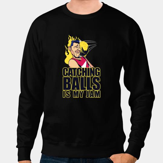 Yellow Dodgeball Catching Balls Is My Jam Funny Team Player 2 Sweatshirts