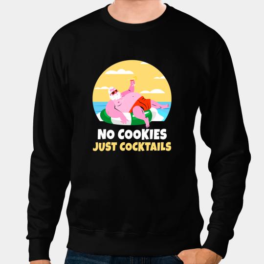 Santa Summer Christmas In July xmass Cocktail Beach Gift Sweatshirts