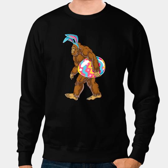 Sasquatch bigfoots Eggs Hunting With Basket Funny Easter Day 29 Sweatshirts