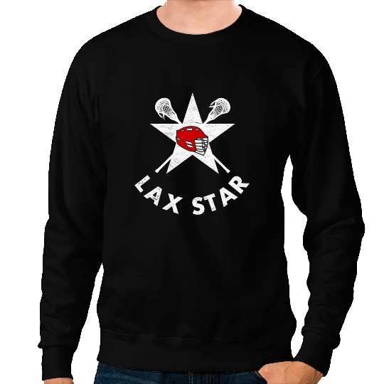 Lacrosse Gift LAX Star Regular Fit Kids Guys Ladies Lacrosse Sweatshirts