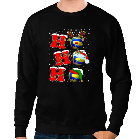 Volleyball Gift Matching Family Santa Ho Ho Ho Volleyball Christmas 333 Sweatshirts