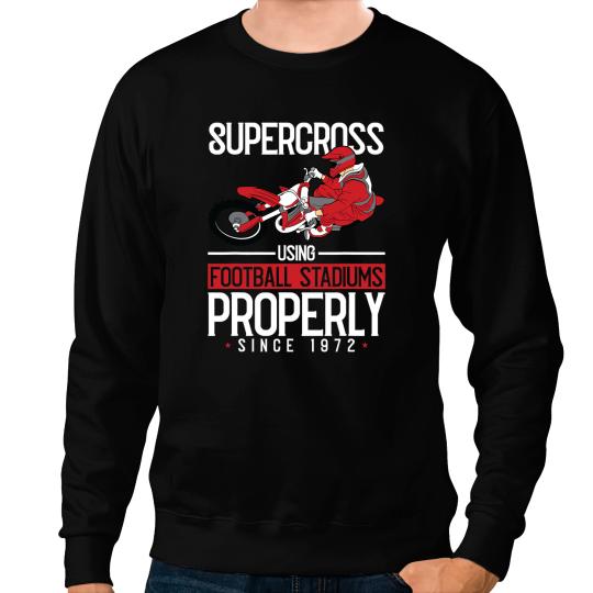 Football Gift Supercross Using Football Stadiums Motocross Dirt Biking Sweatshirts