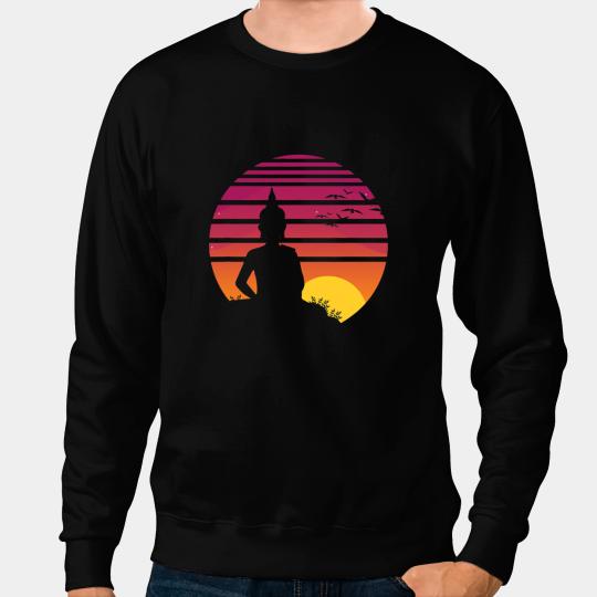 Retro Travel Thailand Great Golden Buddha Statue Traveling Sweatshirts