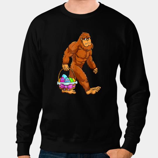 Sasquatch bigfoots Eggs Hunting Funny Easter Sunday Boys Kids Sweatshirts
