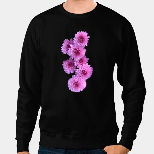 Violin Lover Stylized floral motif with violet chrysanthemums Sweatshirts