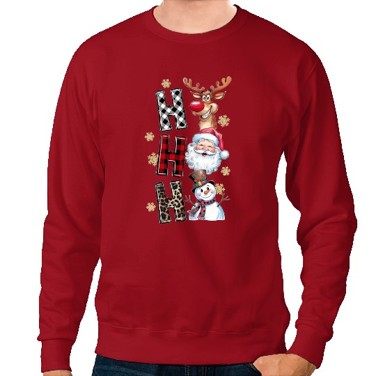 Discover Disney Christmas - Hohoho - Deer Santa - Olaf The Snowman Sweatshirts