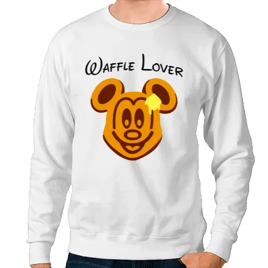 Waffle Mouse Sweatshirts, Mickey Waffle Lover Sweatshirts, Disney Epcot Sweatshirts
