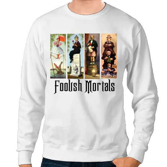 foolish mortals crop top, disney haunted mansion Flowy Cropped Tees