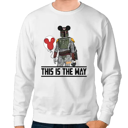 This Is The Way Mandalorian Sweatshirts Disney Mickey Mouse Ears Sweatshirts