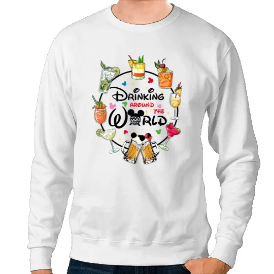 Snacking Around The World, Drinking Around The World, World Traveler Sweatshirts, Disney Family Sweatshirts