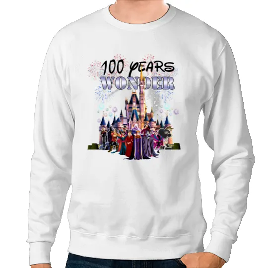 100th Disney Villians Sweatshirts, Disney 100 Years of Wonder Sweatshirts, Disney 100th Sweatshirts