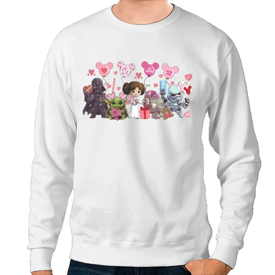 Disney Star Wars Valentines Day Sweatshirts, Star Wars Couple Sweatshirts