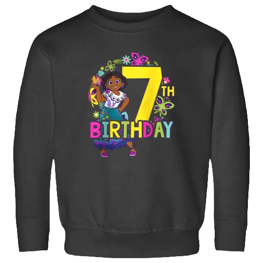 Disney Encanto Maribel 7th Birthday Floral Smile Portrait Raglan Baseball Sweatshirts