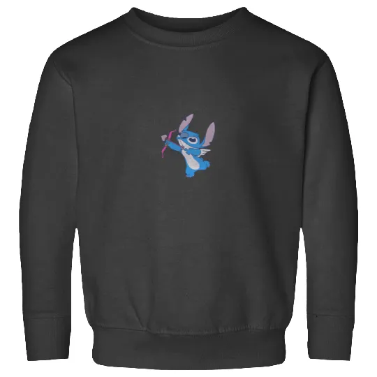Disney Lilo Stitch Valentine's Day Stitch Cupid Sweatshirts