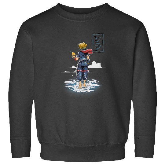 Disney Kingdom Hearts Sora Walking On Water Big Chest Poster Sweatshirts