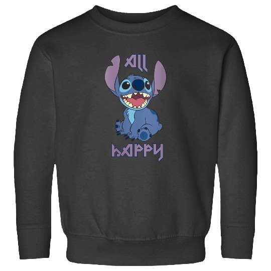 Discover Womens Disney Lilo Stitch All Happy Cute Stitch Smiling Portrait Sweatshirts