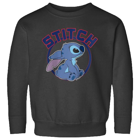 Disney Lilo Stitch Cute Stitch Profile Big Chest Circle V2 Sweatshirts