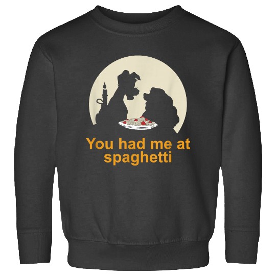 Disneyss Lady And The Tramp You Had Me At Spaghetti Silhouette Sweatshirts
