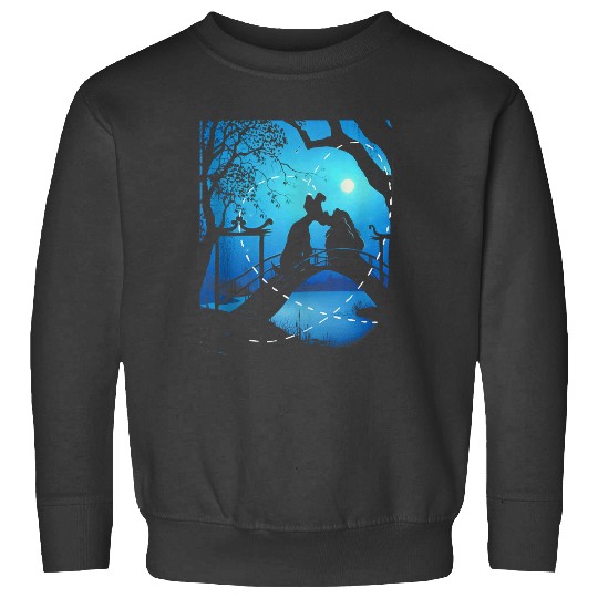 Disneyss The Lady And The Tramp Night Time Silhouette Sweatshirts