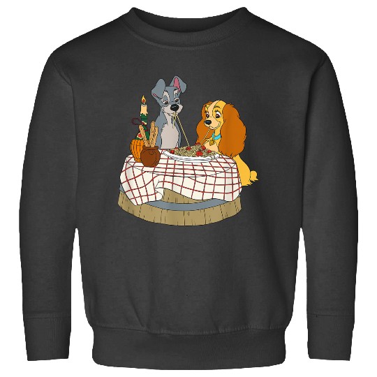 Disneyss Lady And Tramp Bella Notte Spaghetti Sweatshirts