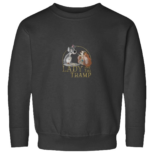 Disneyss The Lady And The Tramp Eating Spaghetti Sweatshirts