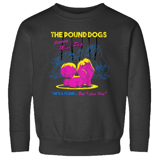 Disneyss The Lady And The Tramp Miss Peg Neon Portrait Sweatshirts