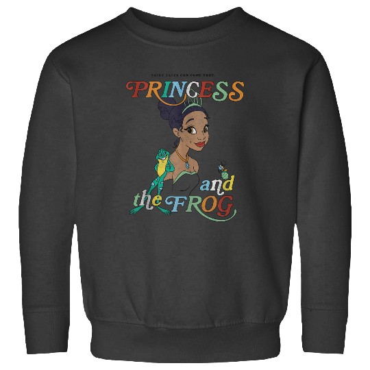 Disneyss Princess And The Frog Tiana And Frog Naveen Portrait Sweatshirts